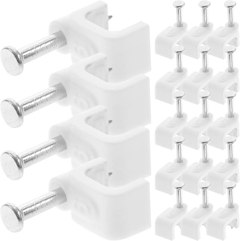 500Pcs White Cable Clips Wire Holder Coax Clamps For Home Office Organization - Image 1