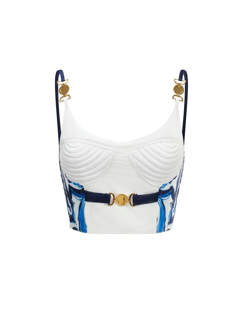 Bella Barnett Kaona Halter Floral Printed Top And Skirt Two-Piece Set