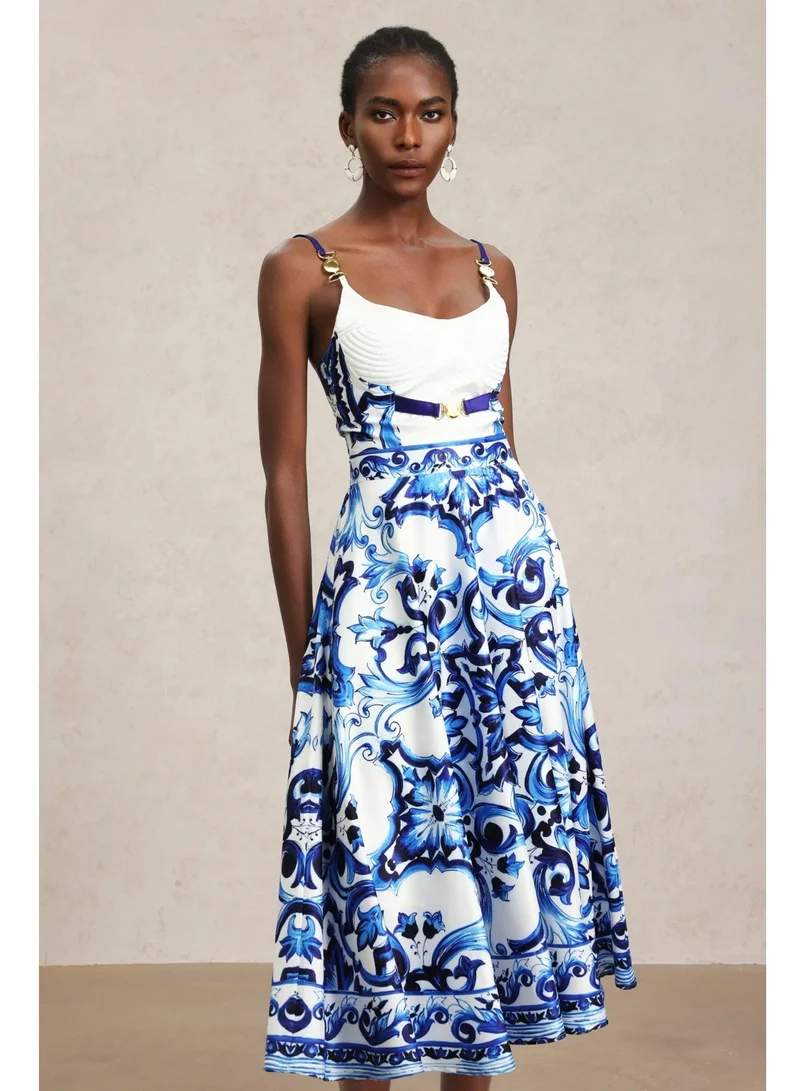 Bella Barnett Kaona Halter Floral Printed Top And Skirt Two-Piece Set