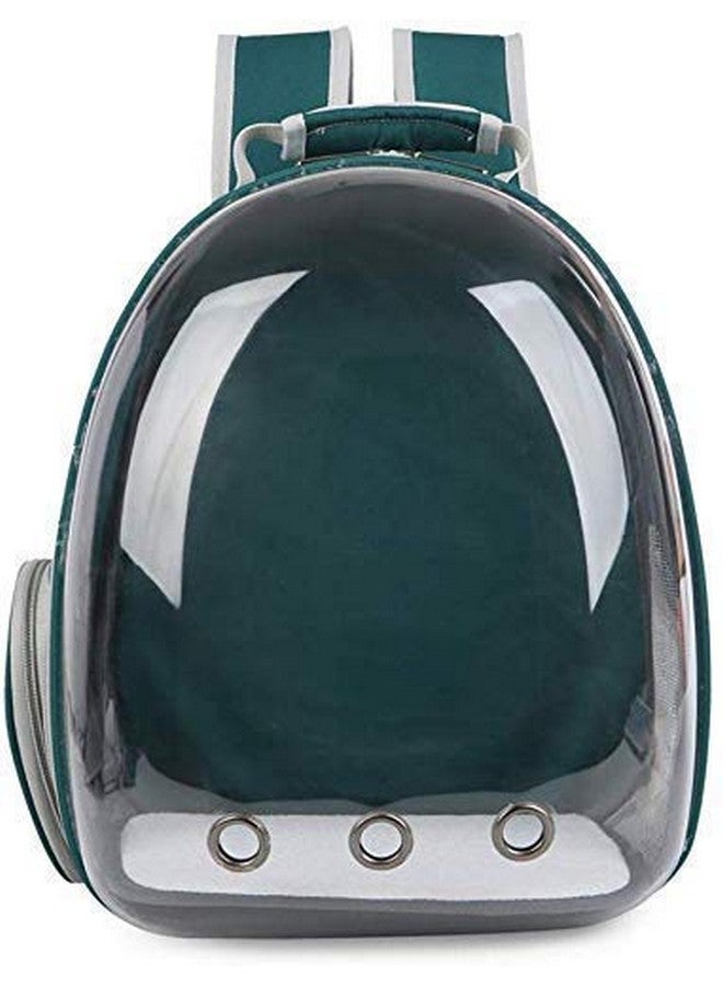 Astronaut Space Transparent Capsule Breathable Airline- Ventilate Transparent Carrier Backpack For Travel, Hiking And Outdoor For Puppies & Cats (Green) - Image 3
