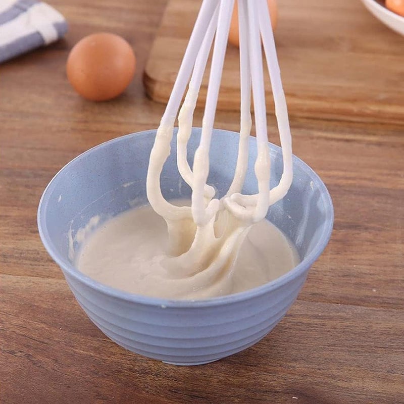 Sevia Whisk Egg Beater Multifunctional Egg Beater for Whisking Blending Beating Stirring Whisks for Cooking Rotating Hand Blender Mixer - Image 4