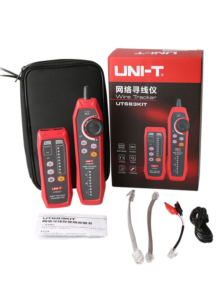 UNI-T UT683KIT Network Line Finder Wire Tracer Signal Tracer Cable Tracker Wire Locator Multifunctional Checker Telephone Network Line Finder/Pairing/Anti-Interference - Image 1