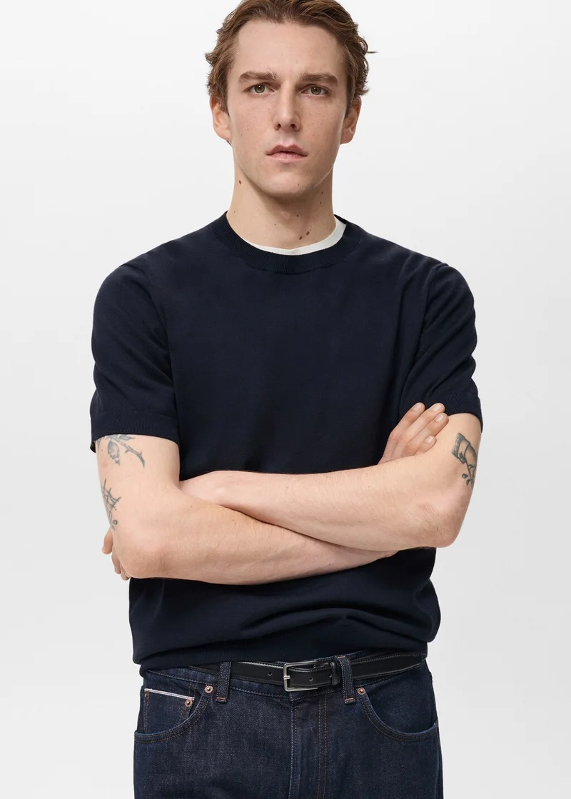 مانجو مان Cotton fine-knit t-shirt