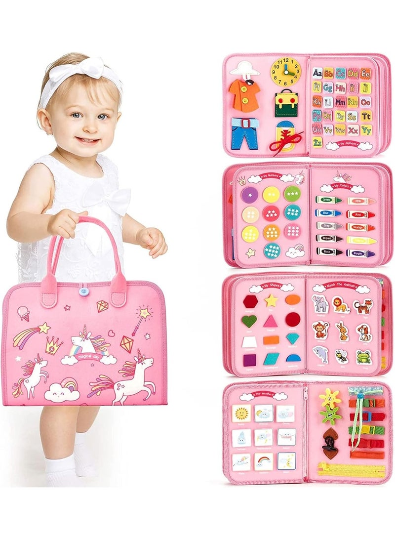 ألعاب مونتيسوري المزدحمة للفتيات والفتيان البالغات من العمر 1 2 3 4 سنوات هدايا عيد ميلاد ، ألعاب الحسية للأطفال الصغار 1-3 ، ألعاب السفر التعليمية ، أنشطة ما قبل المدرسة لتعلم المهارات الحركية الدقيقة - Image 1