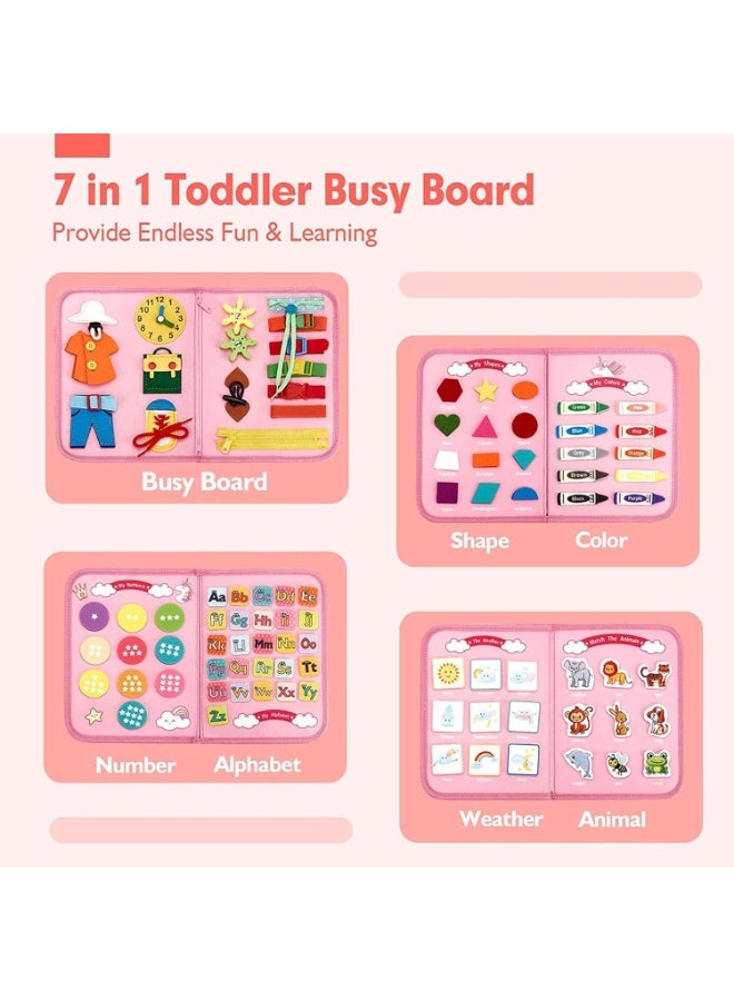 ألعاب مونتيسوري المزدحمة للفتيات والفتيان البالغات من العمر 1 2 3 4 سنوات هدايا عيد ميلاد ، ألعاب الحسية للأطفال الصغار 1-3 ، ألعاب السفر التعليمية ، أنشطة ما قبل المدرسة لتعلم المهارات الحركية الدقيقة - Image 2