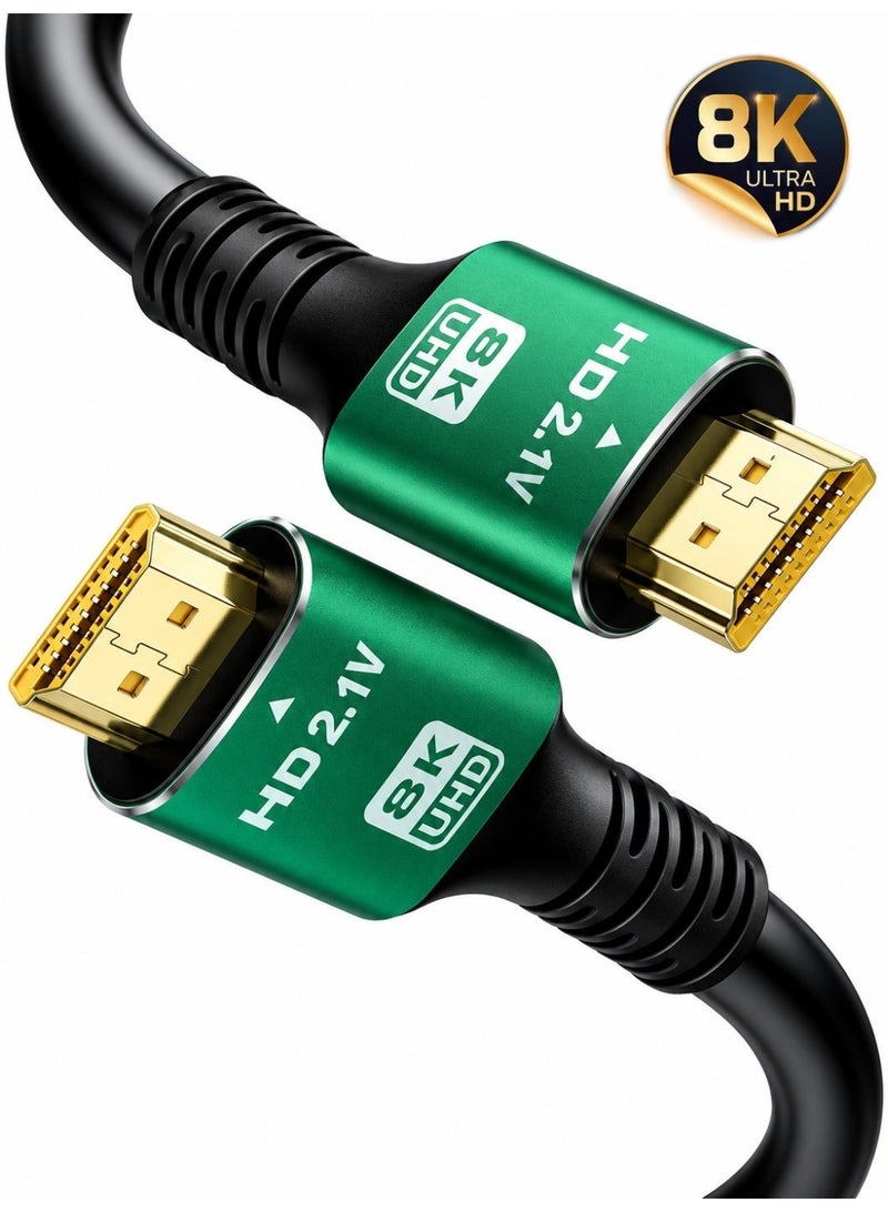 HDMI 8K Cable 3M – 2.1 Version, Supports 8K@60Hz, 4K@120Hz, 48Gbps Ultra High Speed, Dolby Atmos & eARC, Compatible with TVs, Monitors, Gaming Consoles - Image 2