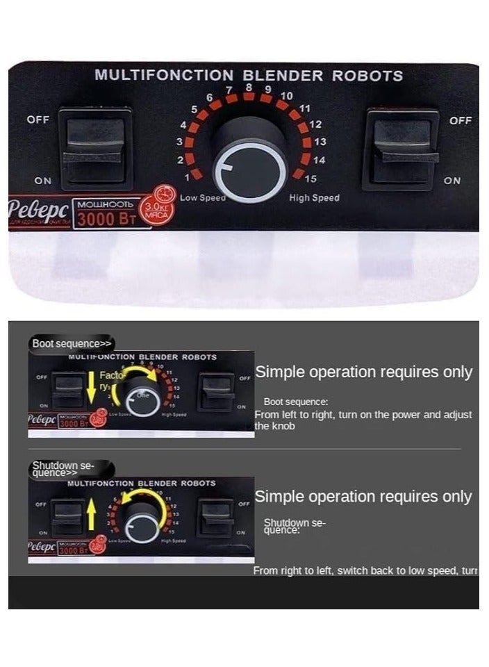 SILVER CREST High Speed Blender 2 L, Ice Crusher, Smoothie Maker, Juice Mixer, Coffee Grinder, Dry & Wet Blender, Nut Chopper, Spice Grinder, Food Processor for Home Kitchen – Red Black. Electric Blender with Multi-functional Grain Grinder 2 liter Adjustable - Image 2