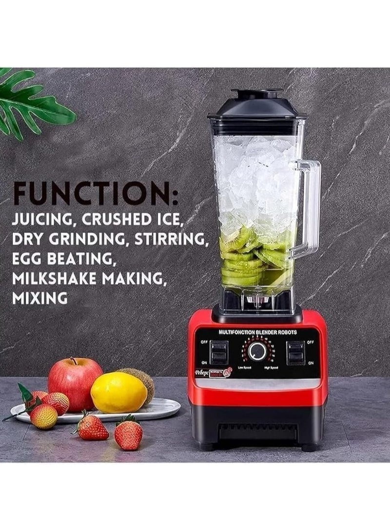 SILVER CREST High Speed Blender 2 L, Ice Crusher, Smoothie Maker, Juice Mixer, Coffee Grinder, Dry & Wet Blender, Nut Chopper, Spice Grinder, Food Processor for Home Kitchen – Red Black. Electric Blender with Multi-functional Grain Grinder 2 liter Adjustable - Image 5