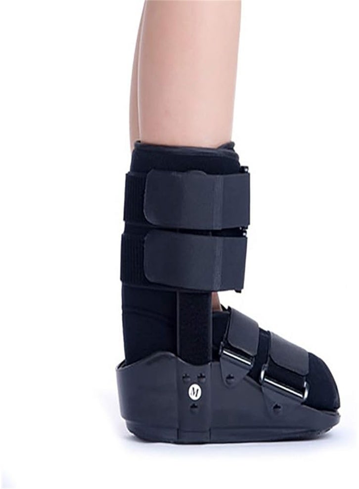 Walking Boots - Short Support Fracture Walking Boot for Foot Fractures, Ankle Sprains, Achilles Tendon Injuries (Black) - Image 1