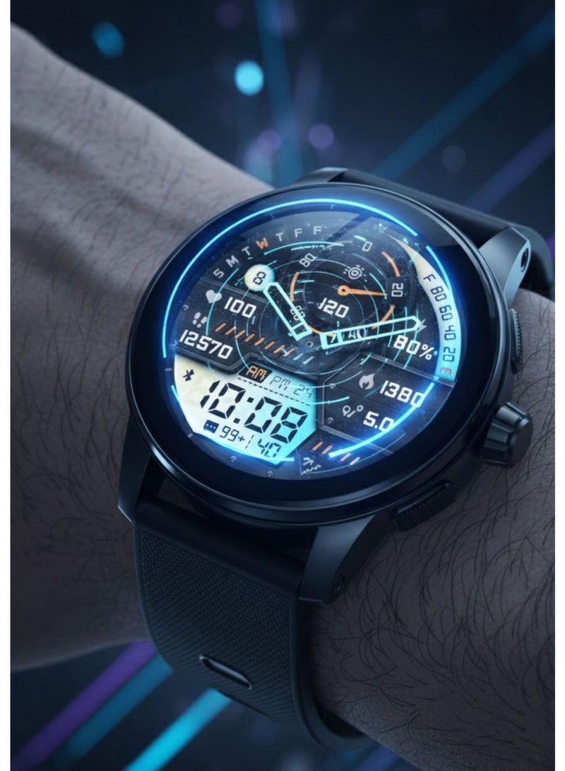 LDNIO ساعة ذكية مع مراقبة معدل ضربات القلب والأكسجين في الوقت الحقيقي، مراقبة صحة النوم، أوضاع رياضية احترافية وتتبع نوم ذكي بتصميم مقاوم للماء من سبائك الزنك الفاخرة. - Image 3