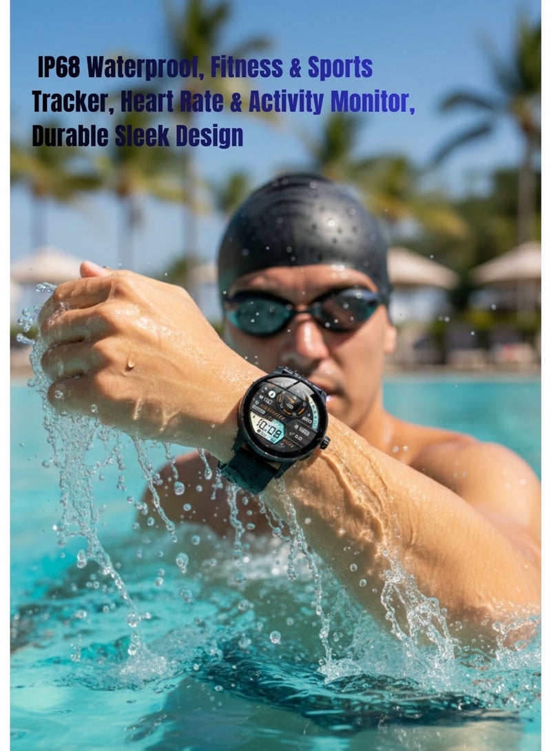 LDNIO ساعة ذكية مع مراقبة معدل ضربات القلب والأكسجين في الوقت الحقيقي، مراقبة صحة النوم، أوضاع رياضية احترافية وتتبع نوم ذكي بتصميم مقاوم للماء من سبائك الزنك الفاخرة. - Image 5