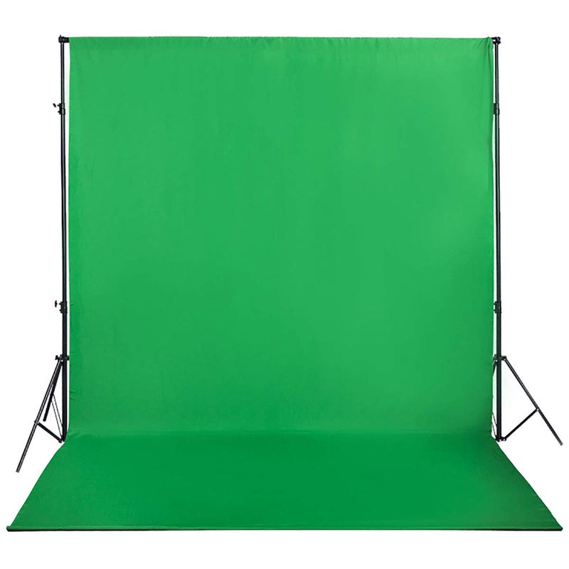 HMTFOTO Green Screen Backdrop 6x9ft Photo Backdrop Chromakey Muslin Portrait Green Backdrop for PS Keying/Video Creation/Studio Portrait Shoots - Image 1