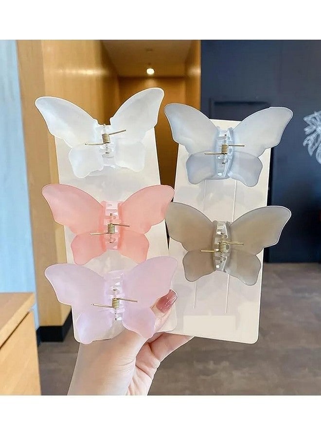 مشبك شعر على شكل فراشة، مشابك شعر على شكل سرطان البحر، مشابك شعر بسيطة وجميلة للنساء والفتيات، مشابك شعر للفتيات الصغيرات، إكسسوارات شعر متعددة الألوان قطعتين