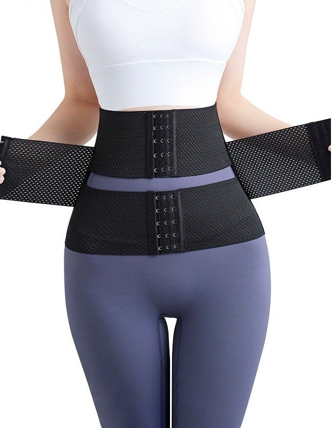 Waist Trainer for Women Triple Belt Body Shaper Waist Trainer Corset with 3 Hooks and 3 steel Bones, Sauna Workout Trimmer Belts Underbust Corset Tummy Control Hourglass Tummy Slimming Belly Body Shap - Image 1