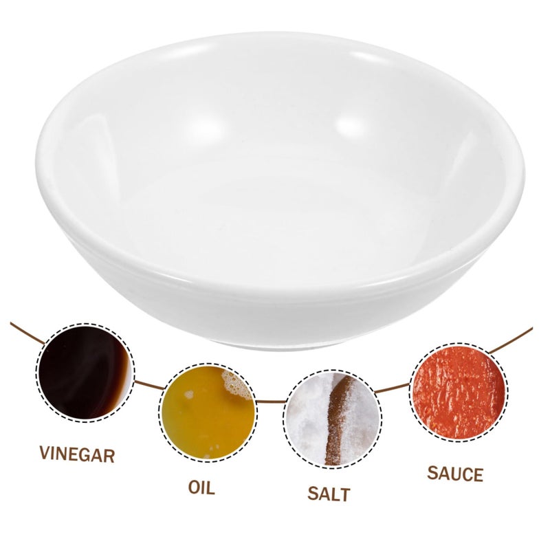 White Ceramic Sauce Bowls Set of 12 Small Dip Dishes for Appetizers and Condiments - Image 3