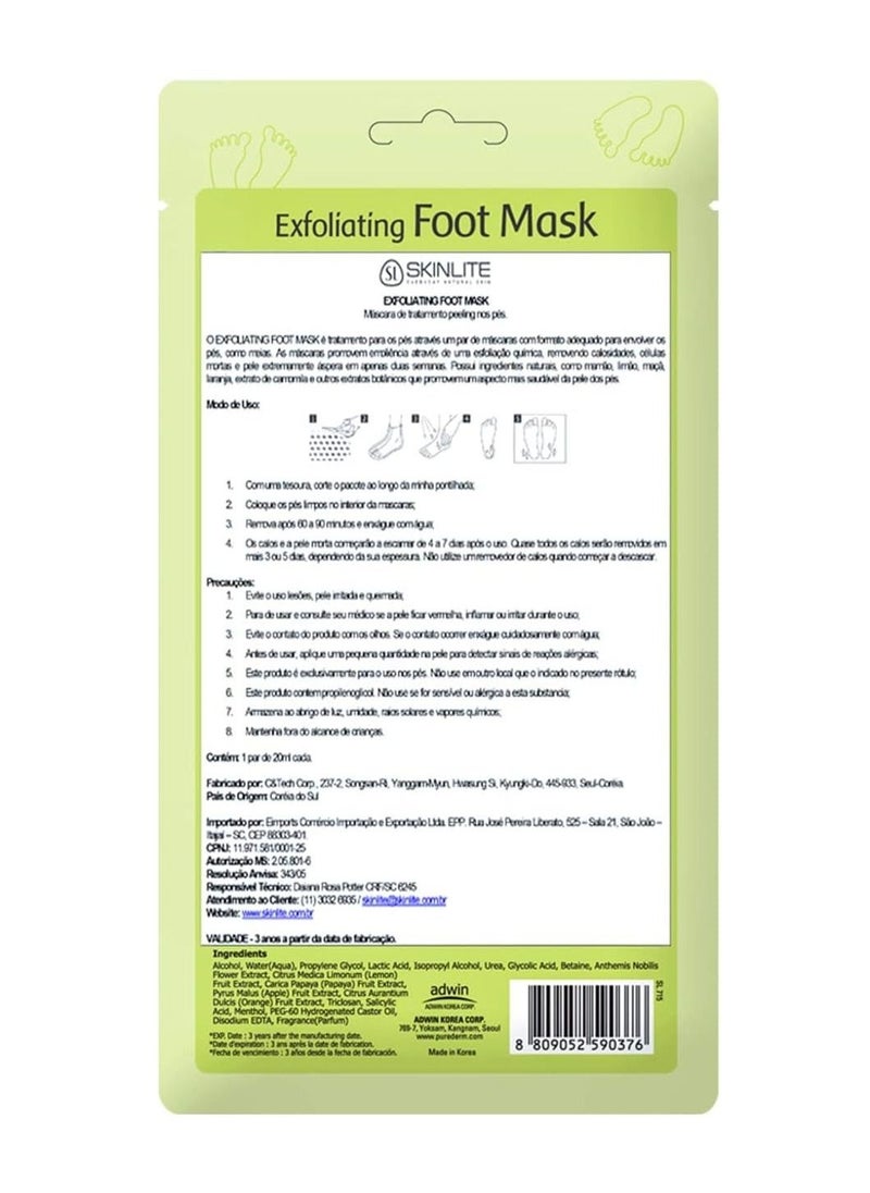 SKINLITE Skinlite Baby Foot Exfoliating Foot Mask, 1 Pair  - Image 2