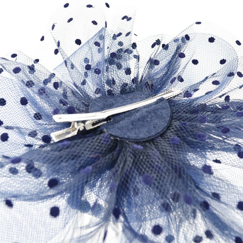 DRESHOW Fascinators Hat Flower Mesh Ribbons Feathers on a Headband and a Clip Tea Party Headwear for Girls and Women - Image 5