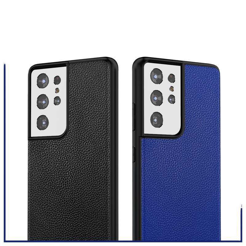 غطاء واقي بTPU + PC باللون أزرق من مادة TPU لـ Samsung Galaxy S23 Ultra مع حماية من السقوط ومقاوم للصدمات مع مقاوم للصدمات مع مقاوم للخدش مع مقاوم لبصمات الأصابع للاستخدام الشخصي - Image 2