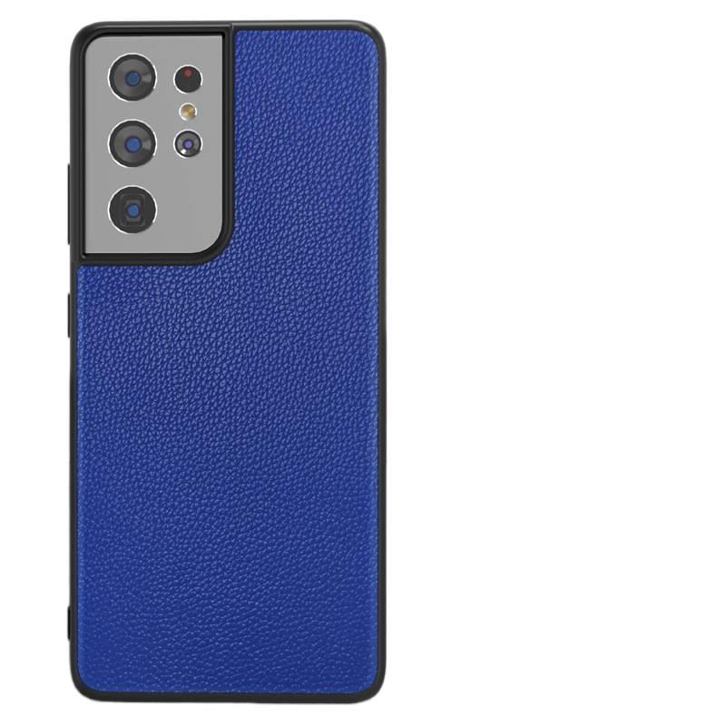 غطاء واقي بTPU + PC باللون أزرق من مادة TPU لـ Samsung Galaxy S23 Ultra مع حماية من السقوط ومقاوم للصدمات مع مقاوم للصدمات مع مقاوم للخدش مع مقاوم لبصمات الأصابع للاستخدام الشخصي - Image 1