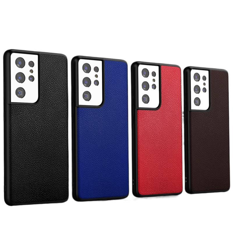غطاء واقي بTPU + PC باللون أزرق من مادة TPU لـ Samsung Galaxy S23 Ultra مع حماية من السقوط ومقاوم للصدمات مع مقاوم للصدمات مع مقاوم للخدش مع مقاوم لبصمات الأصابع للاستخدام الشخصي - Image 5