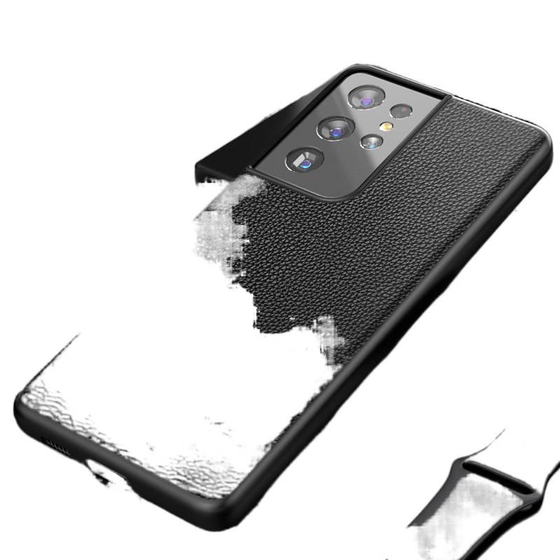 غطاء واقي بTPU + PC باللون أزرق من مادة TPU لـ Samsung Galaxy S23 Ultra مع حماية من السقوط ومقاوم للصدمات مع مقاوم للصدمات مع مقاوم للخدش مع مقاوم لبصمات الأصابع للاستخدام الشخصي - Image 4