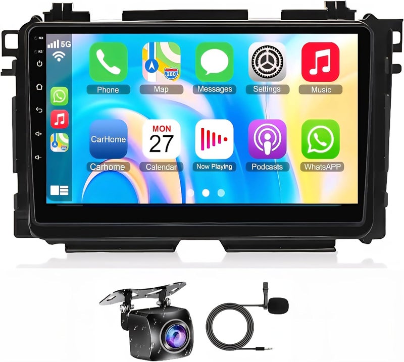 فيريكس ستيريو سيارة هوندا HR-V HRV Vezel شاشة أندرويد هوندا HRV 2014-2020 لاسلكي كار بلاي وأندرويد أوتو، نظام ملاحة جي بي إس، بلوتوث دي إس بي واي فاي، كاميرا FM AHD (4+32 جيجابايت كار بلاي 8 كور) - Image 1