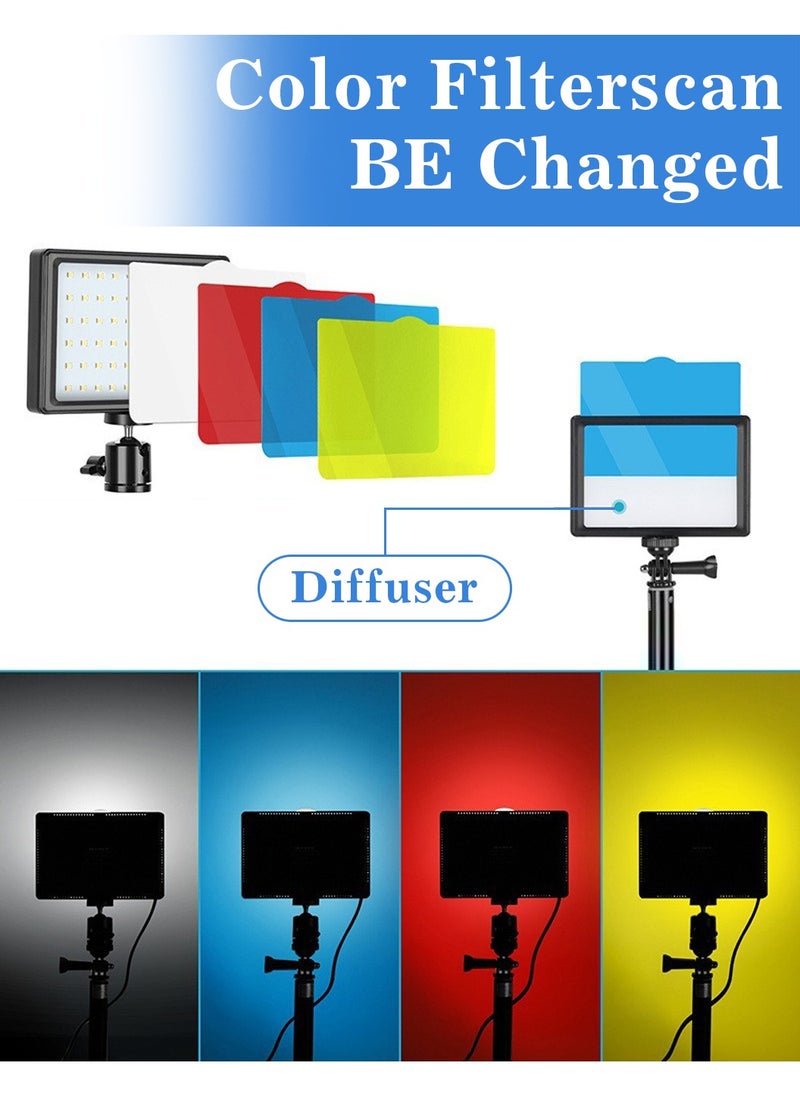 LEOKOR 2 Packs Dimmable 5600K USB LED Video Light, with Pro Adjustable Tripod Stand and Color Filters,for Tabletop/Low-Angle Shooting,Zoom/Video Conference Lighting/Gaming/Colorful LED Lighting/Photography  - Image 2