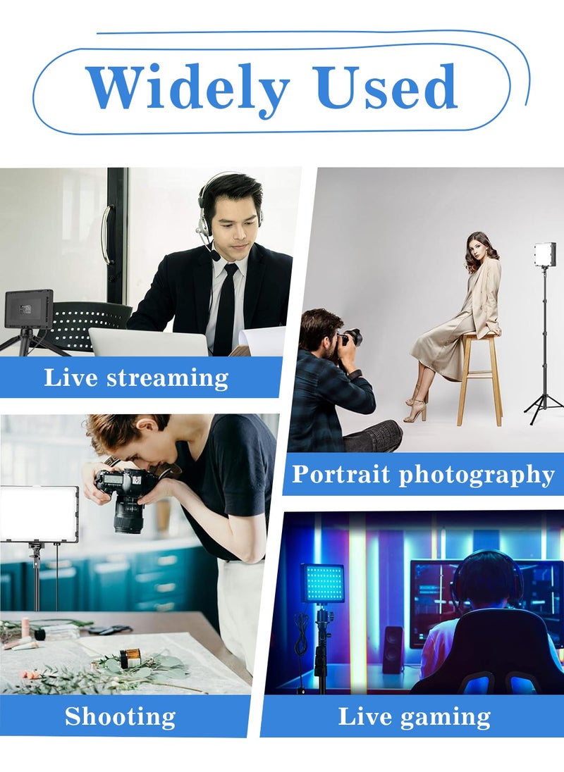 LEOKOR 2 Packs Dimmable 5600K USB LED Video Light, with Pro Adjustable Tripod Stand and Color Filters,for Tabletop/Low-Angle Shooting,Zoom/Video Conference Lighting/Gaming/Colorful LED Lighting/Photography  - Image 4