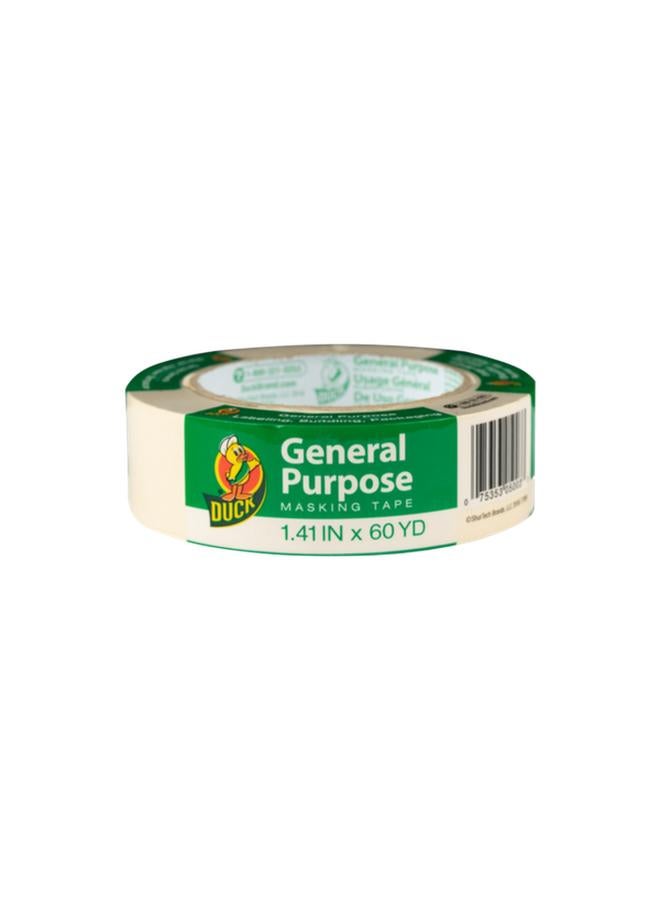 Duck General Purpose Masking Tape White 1.41inch x 60yd  - Image 1