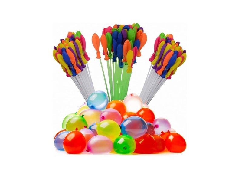 Niku Holi Water Balloon | Automatic Fill And Tie Magic Water Balloons with connector | Set of 3 Bunch | 111 Balloons | Multicolour - Image 1