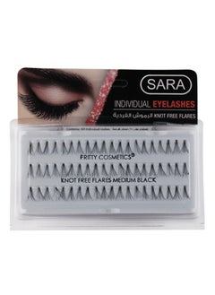 SARA Sara Individual Flare Eyelashes – 5-Ply Medium Black Lash Extensions for Volume and Natural Look  - Image 1