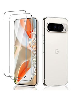 2 Pcs Screen Protector for Google Pixel 9 Pro XL Tempered Glass Support Fingerprint Unlocking Full Coverage HD Clear Scratch-Resistant Anti-Fingerprint