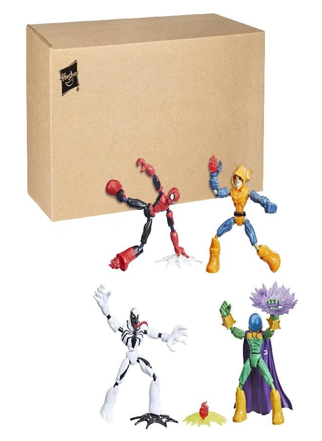 Spider-Man Spider-Man Marvel Bend and Flex Action Figure Toy 4-Pack, and Anti-Venom Vs. Marvel's Mysterio and Hobgoblin, Frustration Free Packaging (Amazon Exclusive)  - Image 5