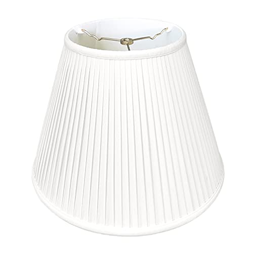 Royal Designs Inc Royal Designs Deep Empire Side Pleat Basic Lamp Shade, White, 9" x 16" x 12.25, BS-728-16WH - Image 1