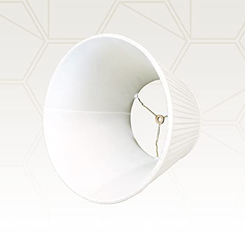 Royal Designs Inc Royal Designs Deep Empire Side Pleat Basic Lamp Shade, White, 9" x 16" x 12.25, BS-728-16WH - Image 4