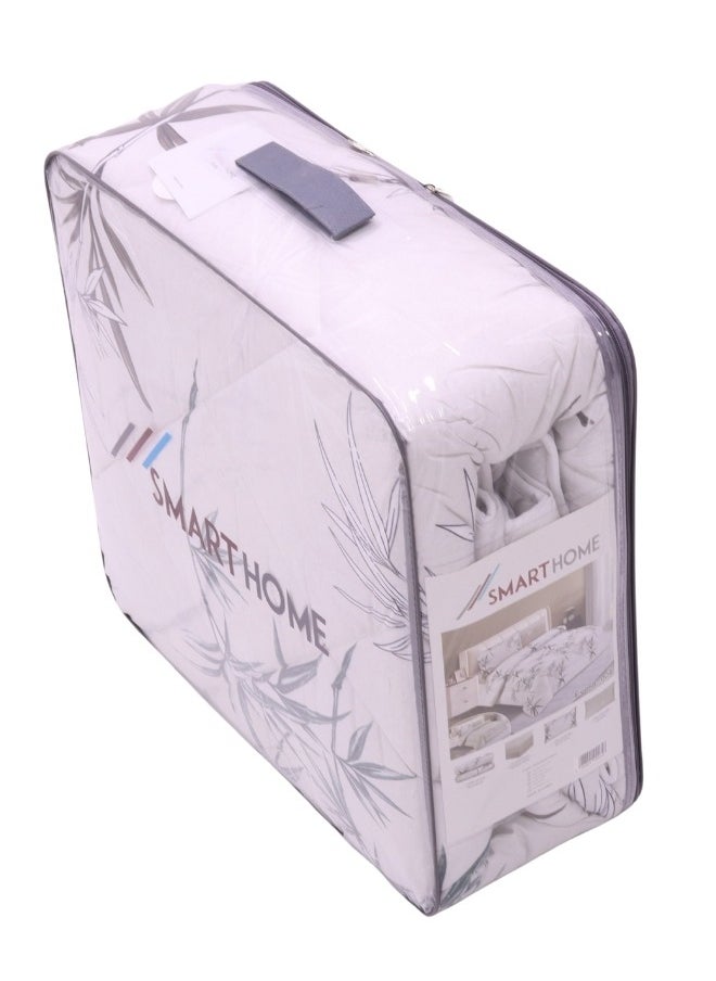 SMART HOME Comforter set, double-sided mattress consisting of 4 pieces, comforter 4 pieces, 100% microfiber, comforter size 180*230  bedsheet size is 160*200  - Image 3