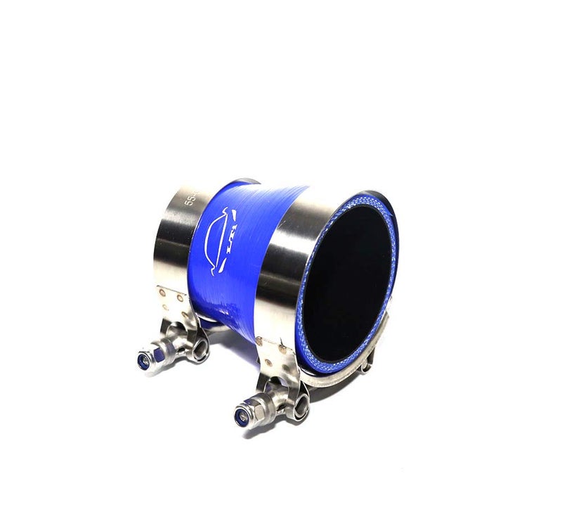 TenkeAuto 4-Ply Reinforced 2.5"-2.75" ID Reducer Silicone Hose Coupler 3" Length With T Bolt Clamp for Turbo/Intercooler/Piping (2.5" to 2.75" Blue) - Image 5