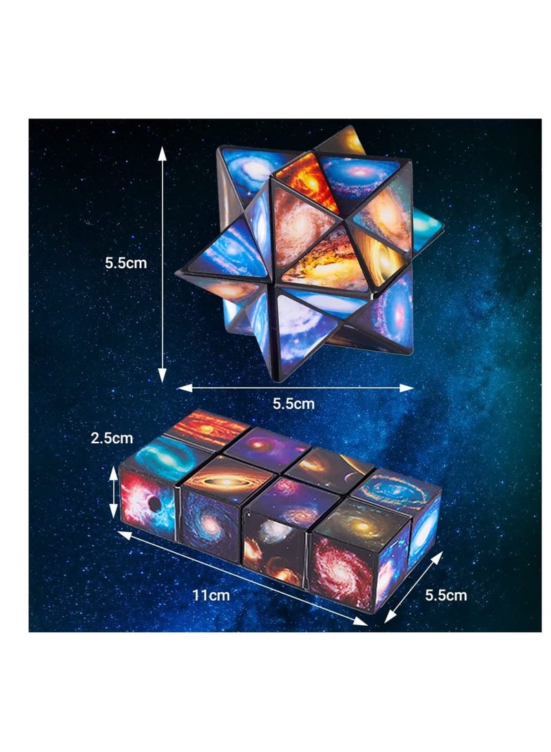 Zikra Magic Cube, Infinity Rubix Cube 2 in 1 Magic Star Cube Shape Shifting Cube Fidget Toy for Kid and Adults - Image 3