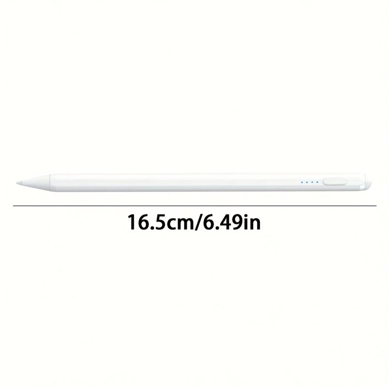 قلم لمس نشط مع دعم رفض الكف وشحن من نوع USB-C، متوافق مع أجهزة آبل iPad 6/7/8/9/10/11/A16 و Air 3/4/5/M2/M3 و Mini 5/6 و Pro 11 إنش/12.9 إنش/M4 - اللون أبيض - Image 2