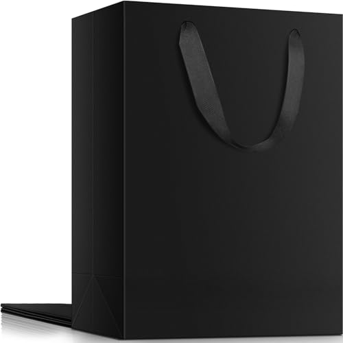 EUSOAR Paper Handle Bags 78x39x11 inches 20pcs Grey Thick Sturdy Kraft Bags for Merchandise Business Conference Celebrations Gifts
