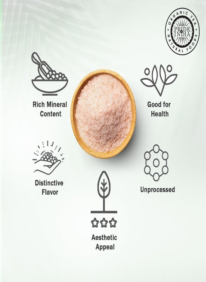 Pride Of India - Pure Himalayan Pink Salt - Enriched w/ 84+ Natural Minerals, Fine Grind 2.2 Pound (35.2 oz.) Jar - Himalayan Salt, Himalayan Pink Salt, Pink Himalayan Salt, Grind Salt, Pure Rock Salt - Image 4