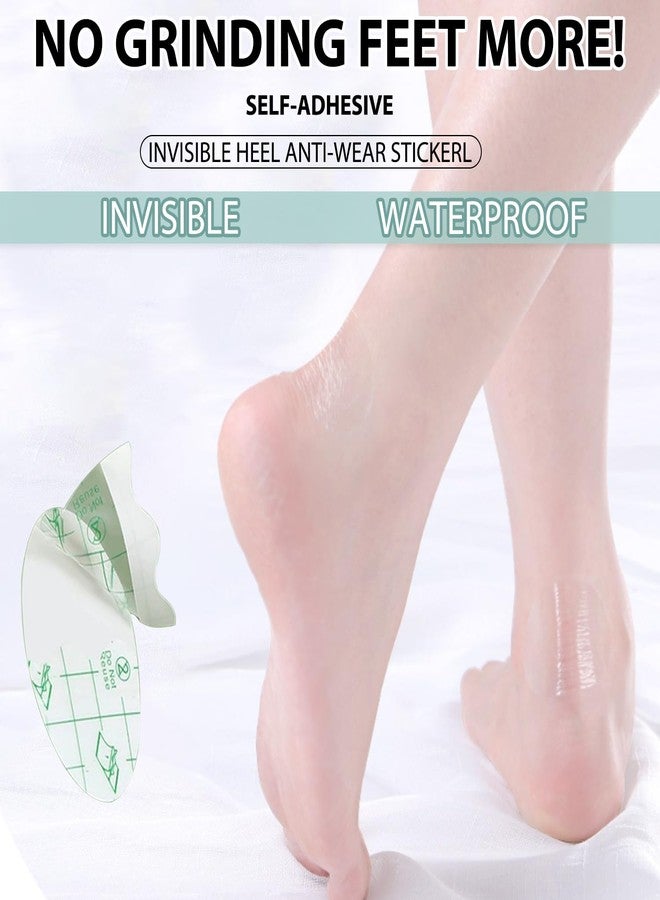 rexibuz Zealburst Self Adhesive Invisible Heel Anti-Wear Sticker, Waterproof Anti Wear Foot Care Heel Protection Pad, Heels Stickers Transparent Thin for High Heels for Prevent Heels Rubbed(100PCS,1.7×2.6in) - Image 2