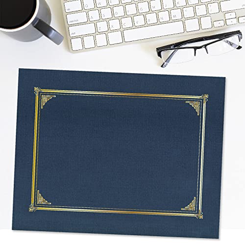 Geographics Classic Linen Document Covers 12.5” x 9.75” Navy Blue 60 Pack - Certificate Holders, Diploma Holder, Frame Documents - Premium Linen Texture for Professional Presentation - Image 4