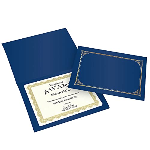 Geographics Classic Linen Document Covers 12.5” x 9.75” Navy Blue 60 Pack - Certificate Holders, Diploma Holder, Frame Documents - Premium Linen Texture for Professional Presentation - Image 5