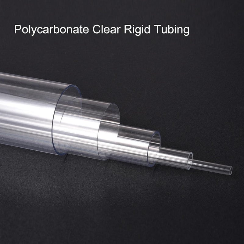 uxcell 2pcs Clear Rigid Tubing 4mm(5/32'') ID x 6mm(1/4'') OD x 2Ft Length Round Plastic Polycarbonate Tube - Image 4