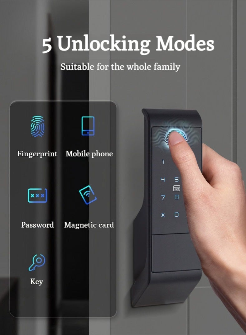 XiuWoo Smart Lock, Tuya Fingerprint Door Lock, Outdoor Smart Door Lock, Digital IC Card Board Electronic Door Lock, Suitable for Home Garden - Image 3
