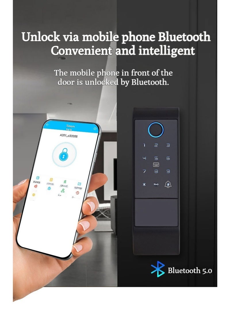 XiuWoo Smart Lock, Tuya Fingerprint Door Lock, Outdoor Smart Door Lock, Digital IC Card Board Electronic Door Lock, Suitable for Home Garden - Image 5