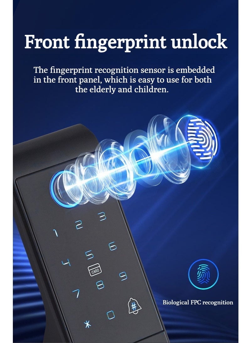 XiuWoo Smart Lock, Tuya Fingerprint Door Lock, Outdoor Smart Door Lock, Digital IC Card Board Electronic Door Lock, Suitable for Home Garden - Image 4