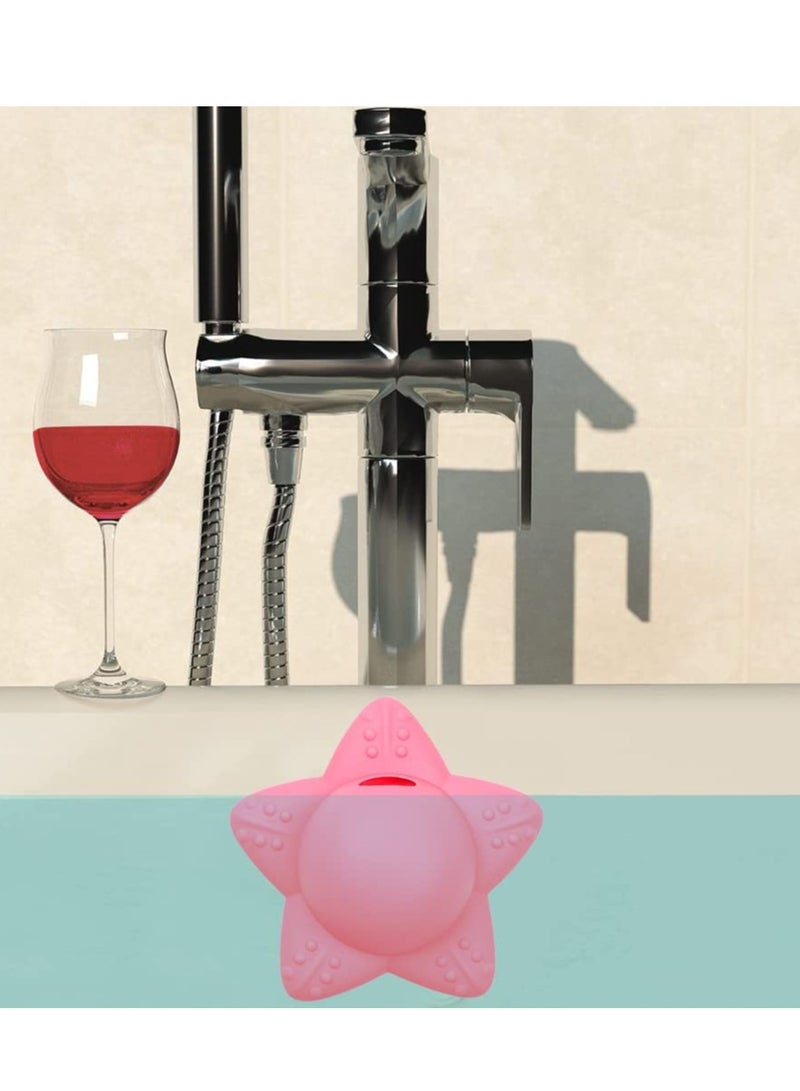 Excefore Bath Tub Overflow Drain Cover, Silicone Tub Overflow Drain Cover, Overflow Bath Drain Cover with Top Plug,  Suction Cup Sealed Overflow Drain Cover Bathroom Tub - Bathtub Overflow Drain Cover - Image 2