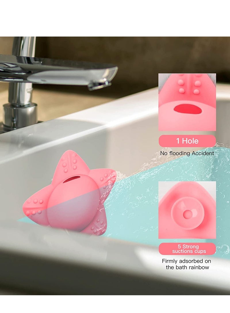Excefore Bath Tub Overflow Drain Cover, Silicone Tub Overflow Drain Cover, Overflow Bath Drain Cover with Top Plug,  Suction Cup Sealed Overflow Drain Cover Bathroom Tub - Bathtub Overflow Drain Cover - Image 3